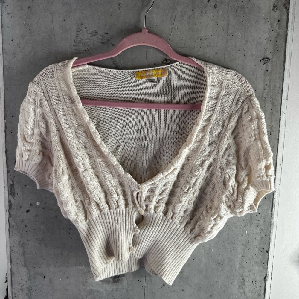 SOLD Urban Outfitters Cream Cable Knit Blouse